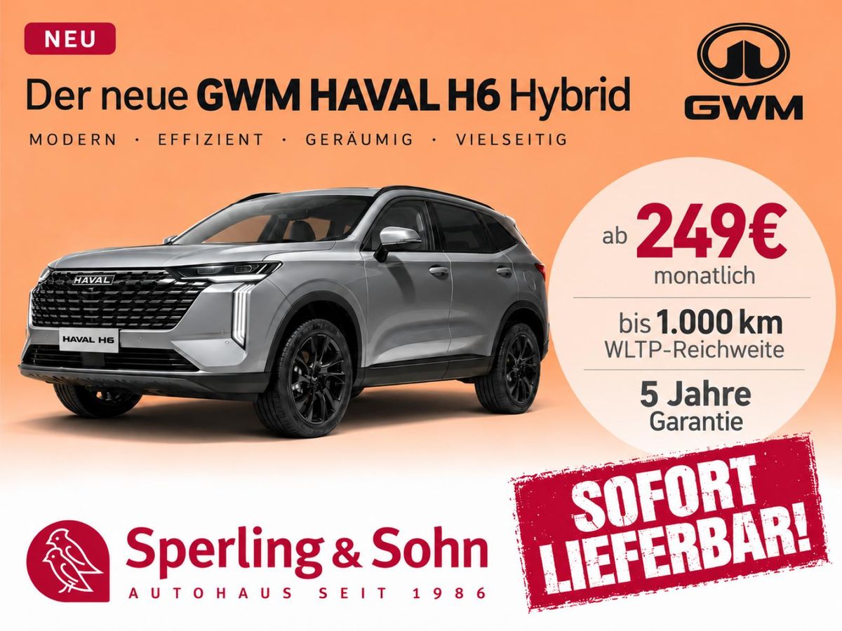 GWM Haval H6 LUXURY Hybrid ✔️❗Head-Up Display - NAVI - Ambientbeleuchtung❗SOFORT LIEFERBAR!✔️ Leasing