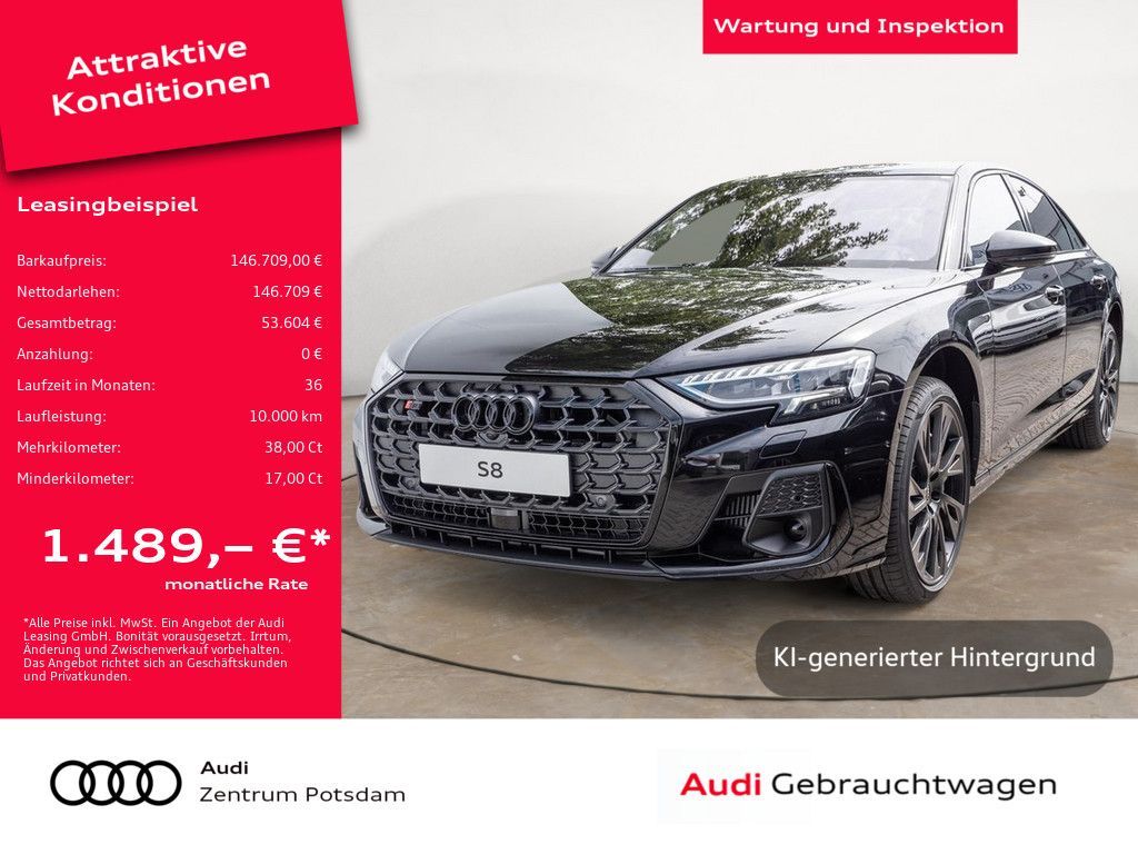 Audi S8 TFSI MATRIX PANO STANDHZ TV B&O Leasing