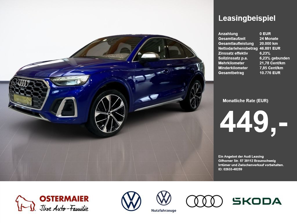 Audi SQ5 Sportback 3.0TDI 341PS QUATTRO B&O.HUD.STAND Leasing