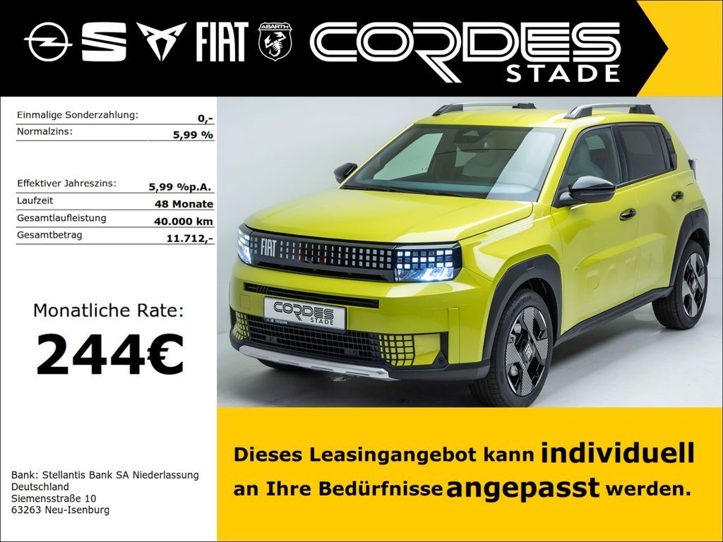 Fiat Grande Panda Hybrid 1.2 eDCT La Prima Automatik Leasing