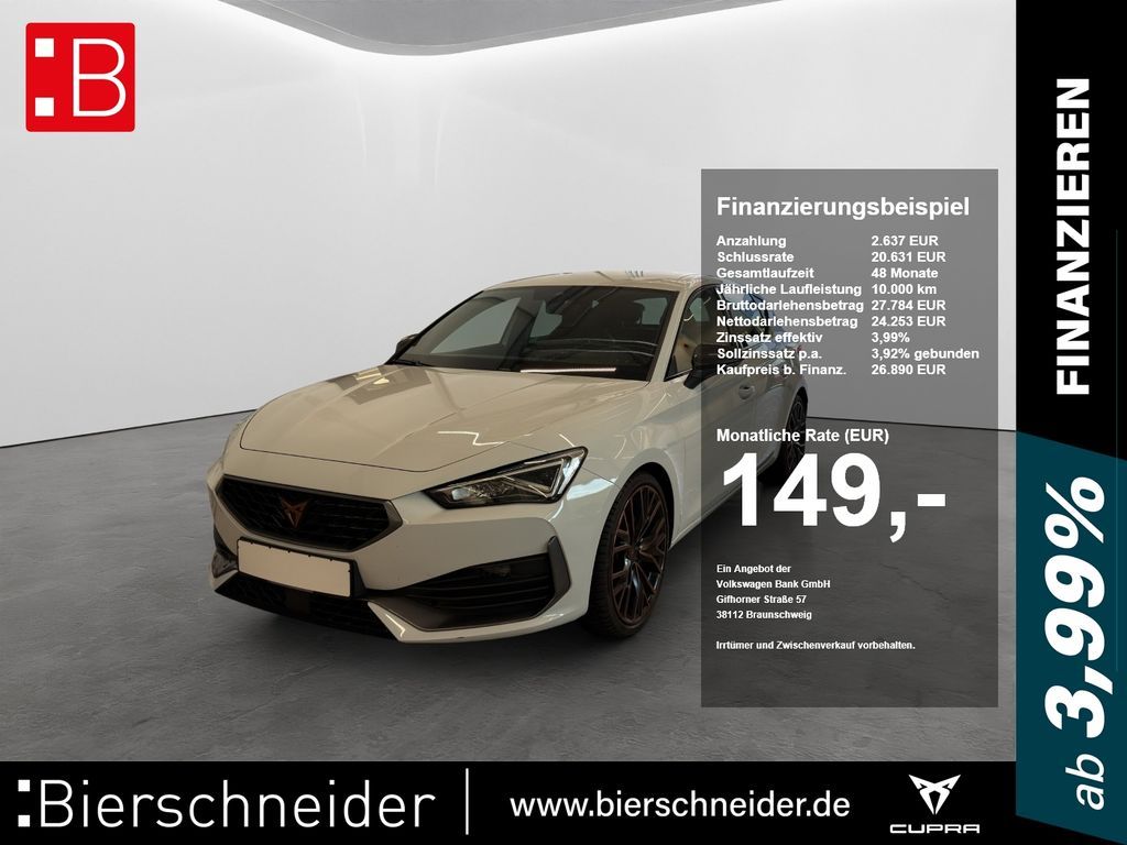 Cupra Leon 2.0 TSI DSG VZ LED NAVI SIDEASS SHZ KLIMA Leasing