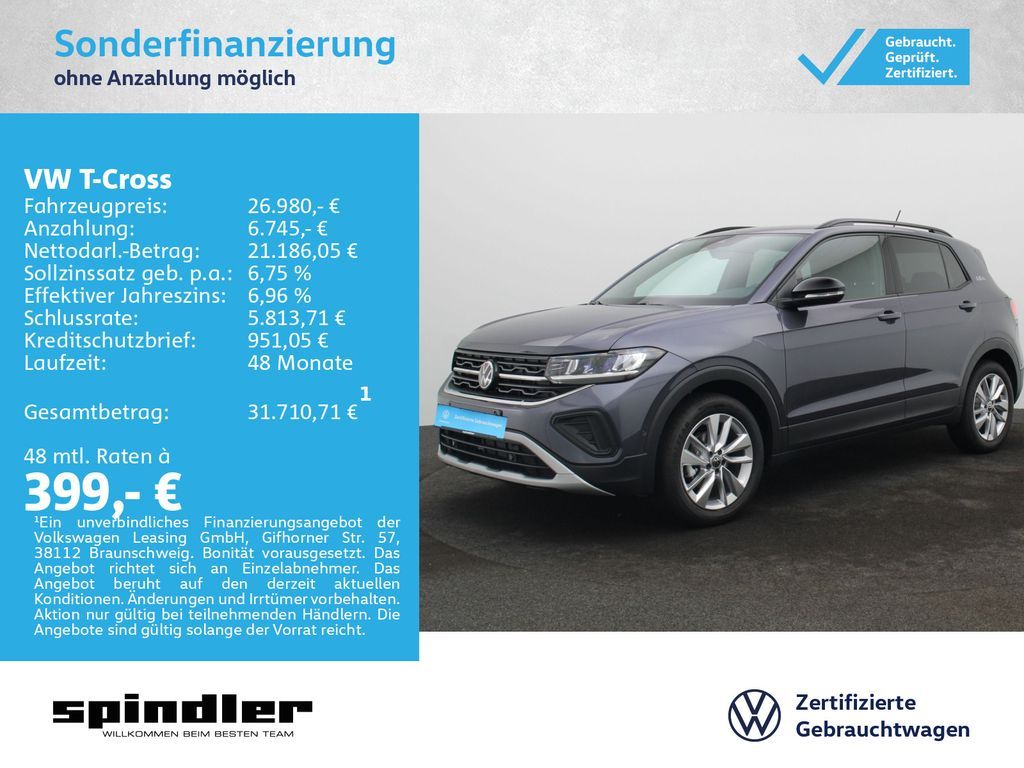 Volkswagen T-Cross Goal 1.0 TSI DSG / Navi, AHK, LED, RFK Leasing