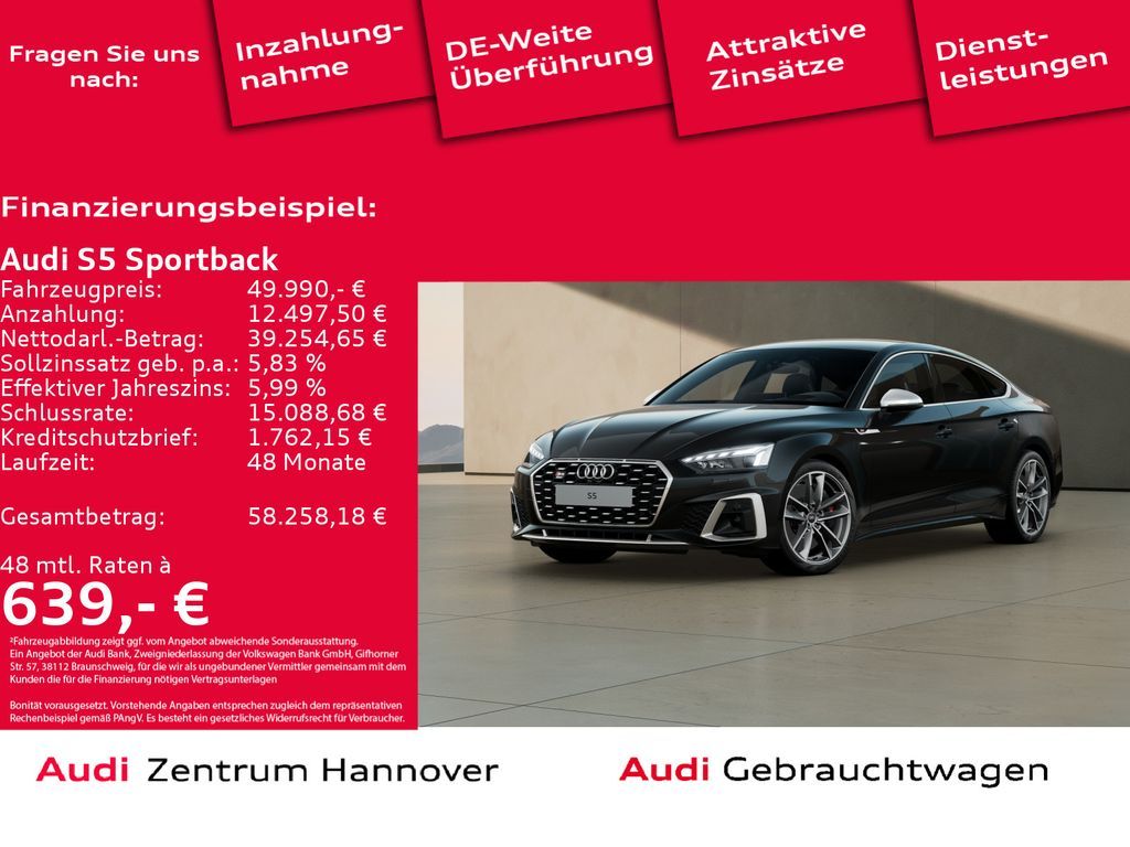 Audi S5 Sportback quattro 3.0 TDI Matrix LED Head-Up Leasing