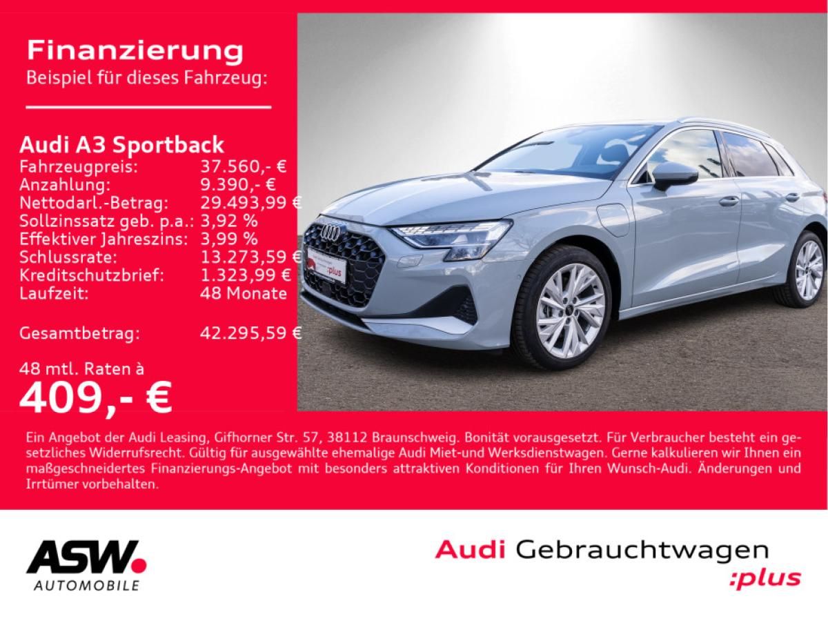 Audi A3 Sportback advanced 40TFSI e Stronic HUD SONOS// sofort verfügbar!! Leasing