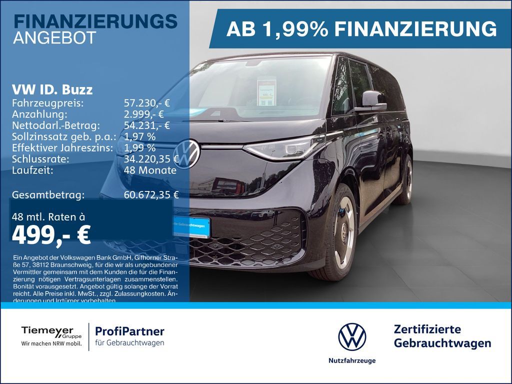 Volkswagen ID.Buzz LR LANG PRO SMART-GLAS-PANO 360 HuD Leasing