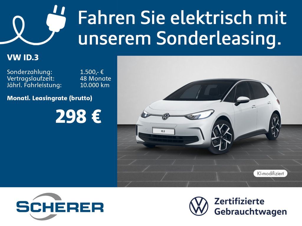 Volkswagen ID.3 PRO ELECTRIC LED NAVI REAR VIEW SHZ ACC APP Leasing