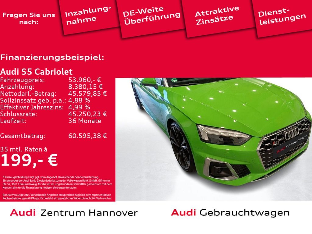 Audi S5 Cabriolet 3.0 TFSI quattro Matrix B&O Head-Up Leasing