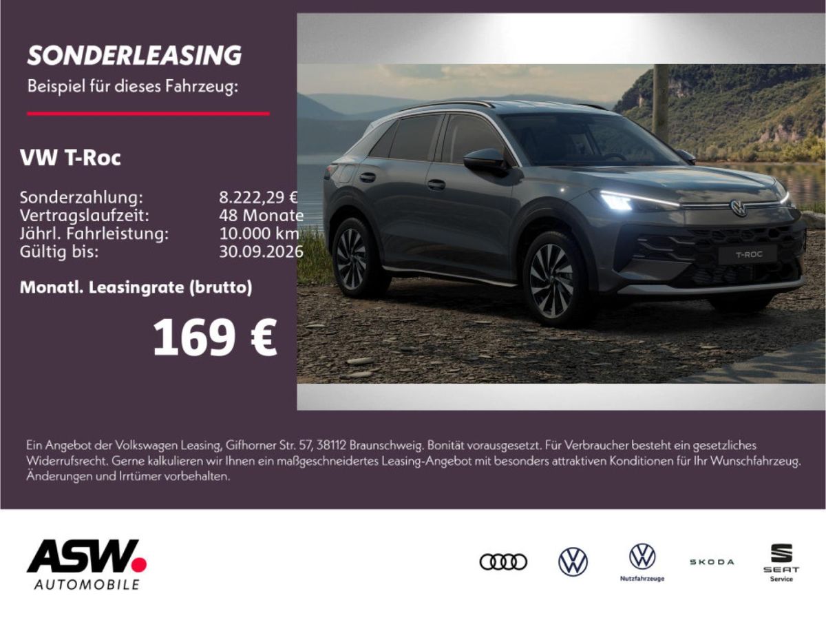 Volkswagen T-Roc ENERGY 1.5 eTSI 7-GANG-DSG ACC LED Rückfahrkamera ***SOFORT VERFÜGBAR*** Leasing