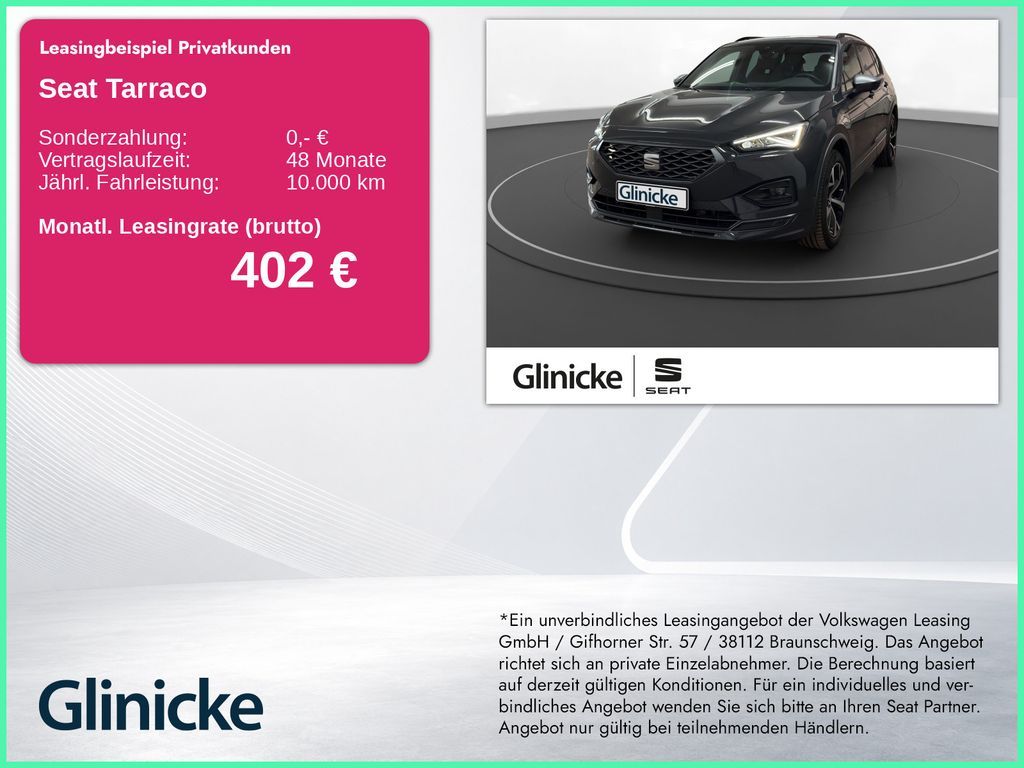 Seat Tarraco 1.4 eHybrid FR AHK Pano LED LM 19