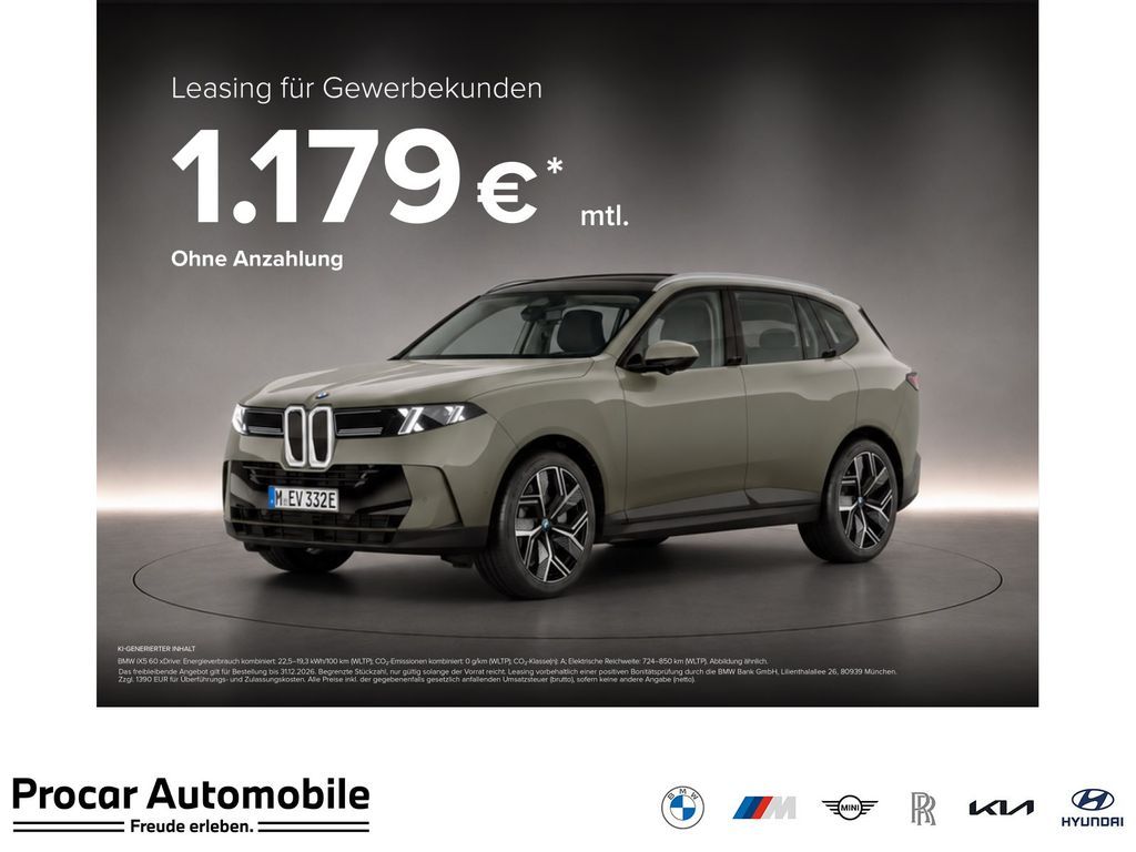 BMW iX5 60 xDrive | Elektrische Stärke erleben Leasing