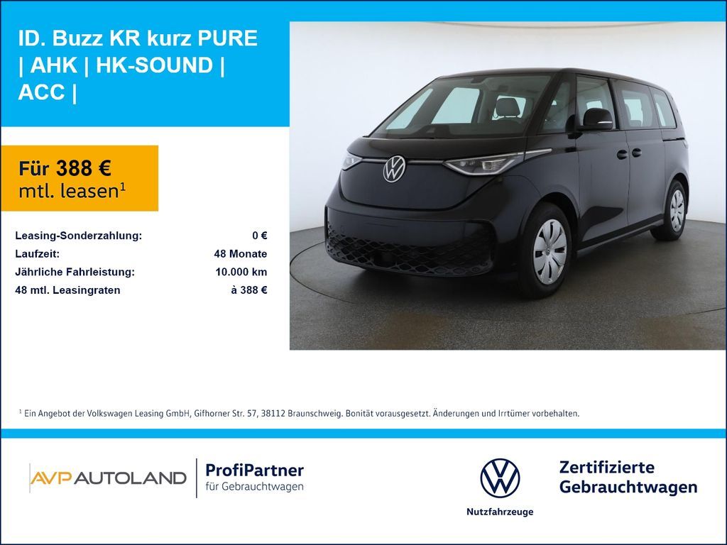 Volkswagen ID. Buzz KR kurz PURE | AHK | HK-SOUND | ACC | Leasing