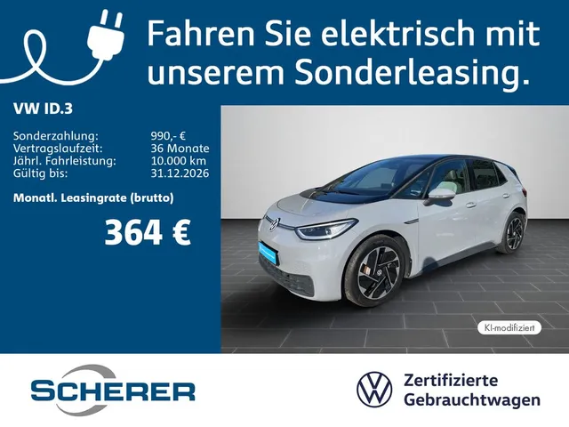 Volkswagen ID.3 Pro Business 62 kWh NAVI RFK SHZ ACC