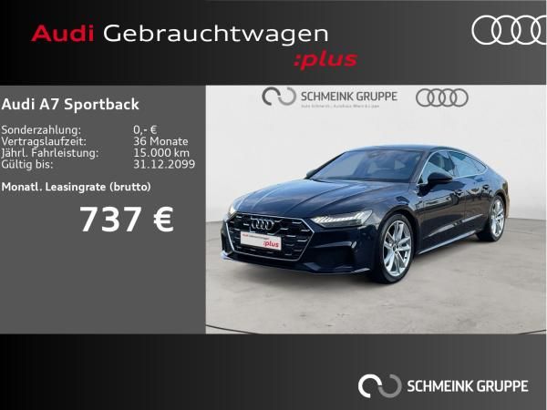 Audi A7 Sportback 45 TFSI quattro S line MATRIX LEDER Leasing
