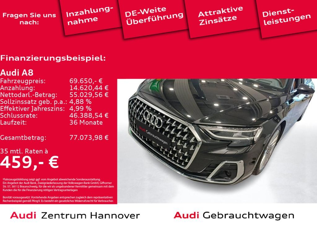 Audi A8 50 3.0 TDI quattro virtual HuD AHK Pano Leasing