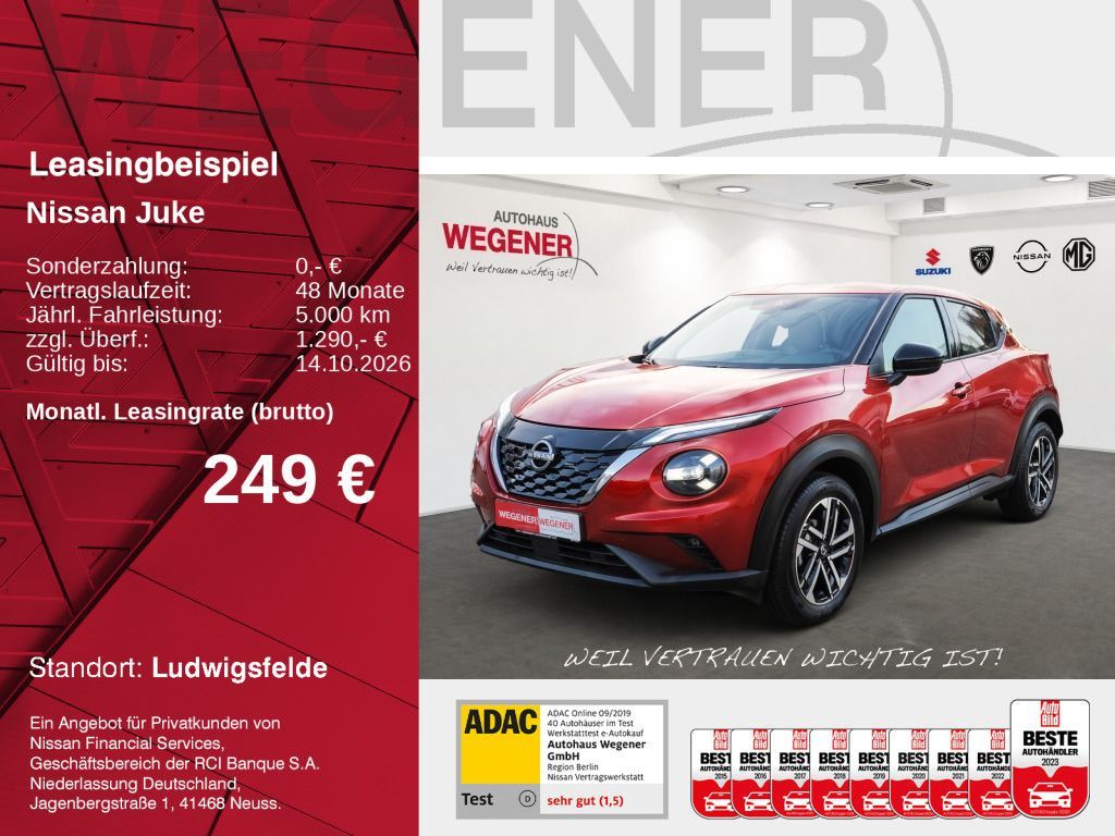 Nissan JUKE N-Connecta 1.6 Hyb. AT - SHZ PDC CarPlay Leasing