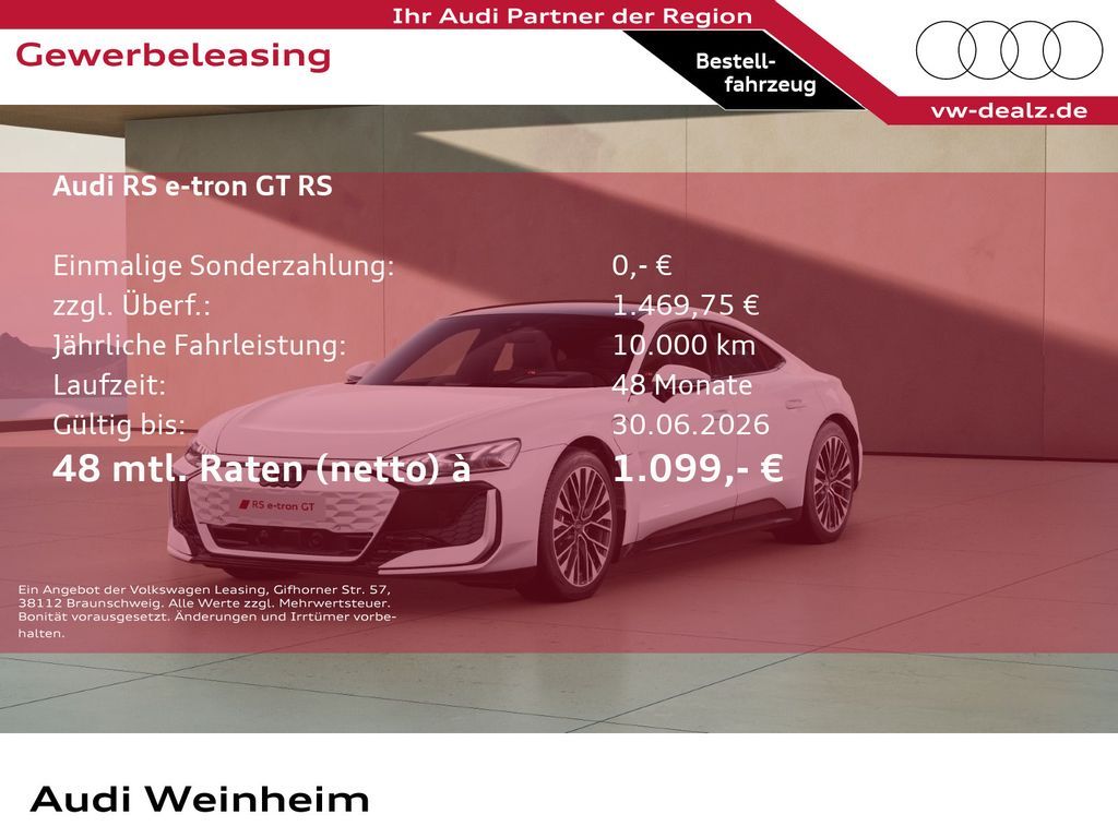 Audi RS e-tron GT KLIMA NAVI PANO LED Bang & Olufsen Leasing