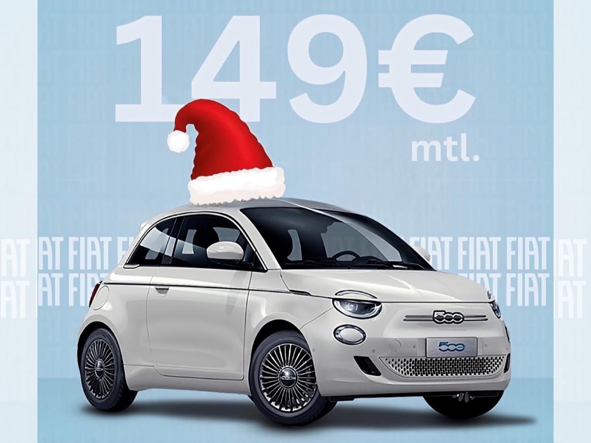 Fiat 500e 🎄🎁 Christmas Edition 🎁🎄 mit 23,8kWh Akku 🔋 (kleiner Akku) Komfortpaket und LM Felgen - 🚗 GRATIS MIET Leasing