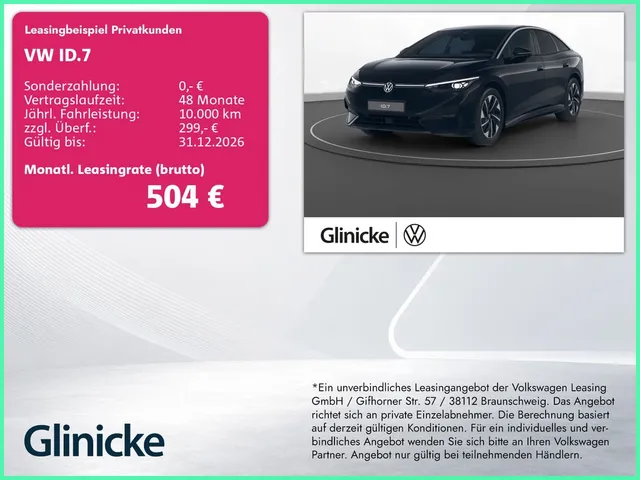 Volkswagen ID.7 Pro S AHK Matrix LM 19" Navi 360° ACC Head-