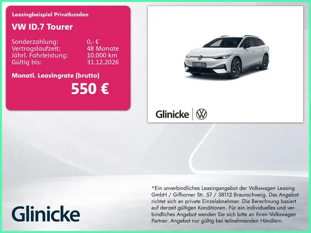 Volkswagen ID.7 Tourer Pro 210 kW AHK LED Navi Wärmepumpe