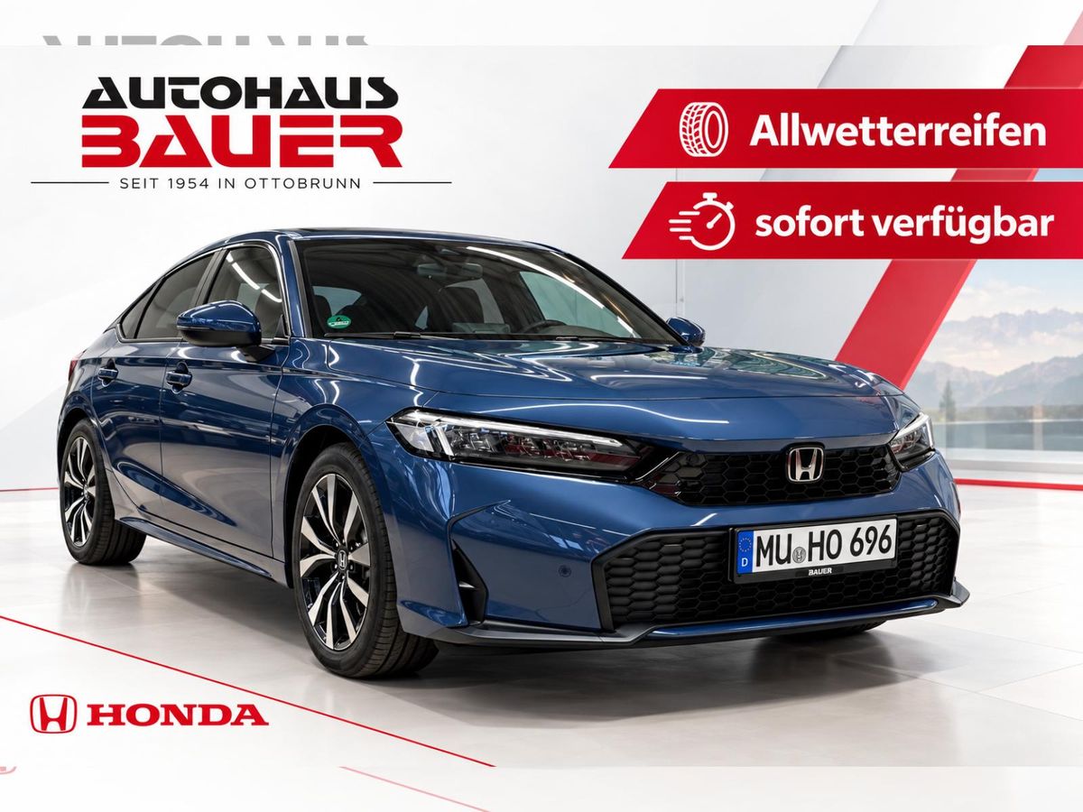 Honda Civic 2.0 e:HEV Elegance | ALLWETTERREIFEN | SOFORT VERFÜGBAR | SPORT EXTENSIONS PAKET | BLACK EMBLEM PAKE Leasing