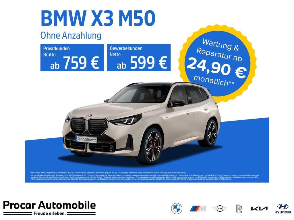 BMW X3 M50 xDrive M Sport NAVI LED Sound Syst. DAB Leasing