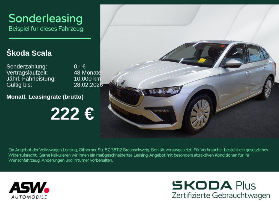 Skoda Scala Essence 1.0 TSI DSG Klima LED PDC SHZ VC Leasing