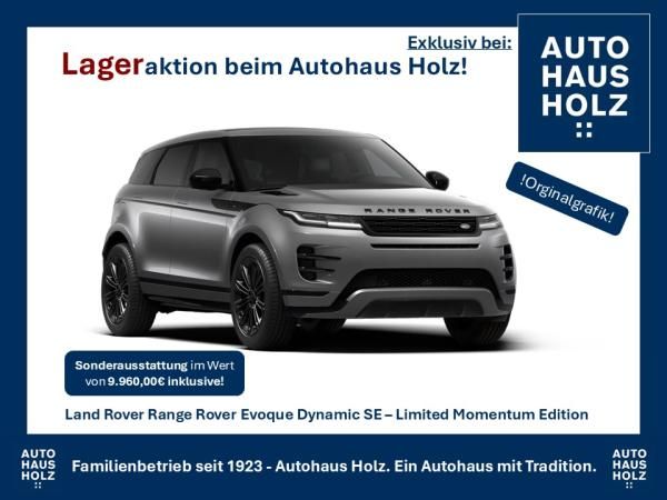 Land Rover Range Rover Evoque Sondermodell Momentum Dynamic SE -  20ZOLL SCHWARZ - SCHWARZ PAKET - KOMFORTPAKET - SHZ - FAHRPAKET Leasing