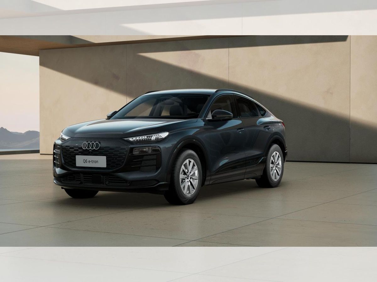 Audi Q6 e-tron Sportback quattro, AHK, Leder, Matrix, B&O, Luftfederung, 8-Fach bereift Leasing