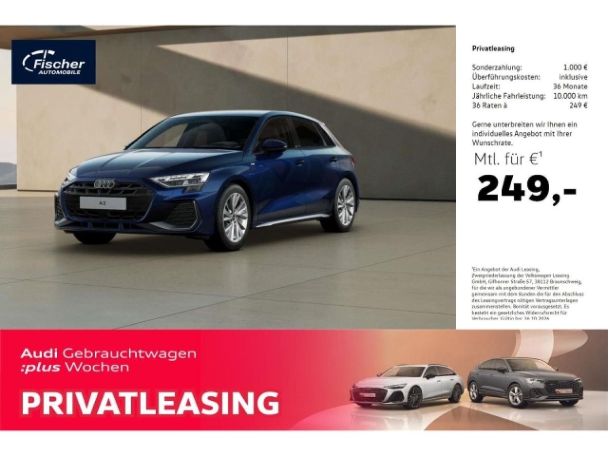 Audi A3 Sportback 35 TFSI S line S-Tronic HUD/NAV/RFK Leasing