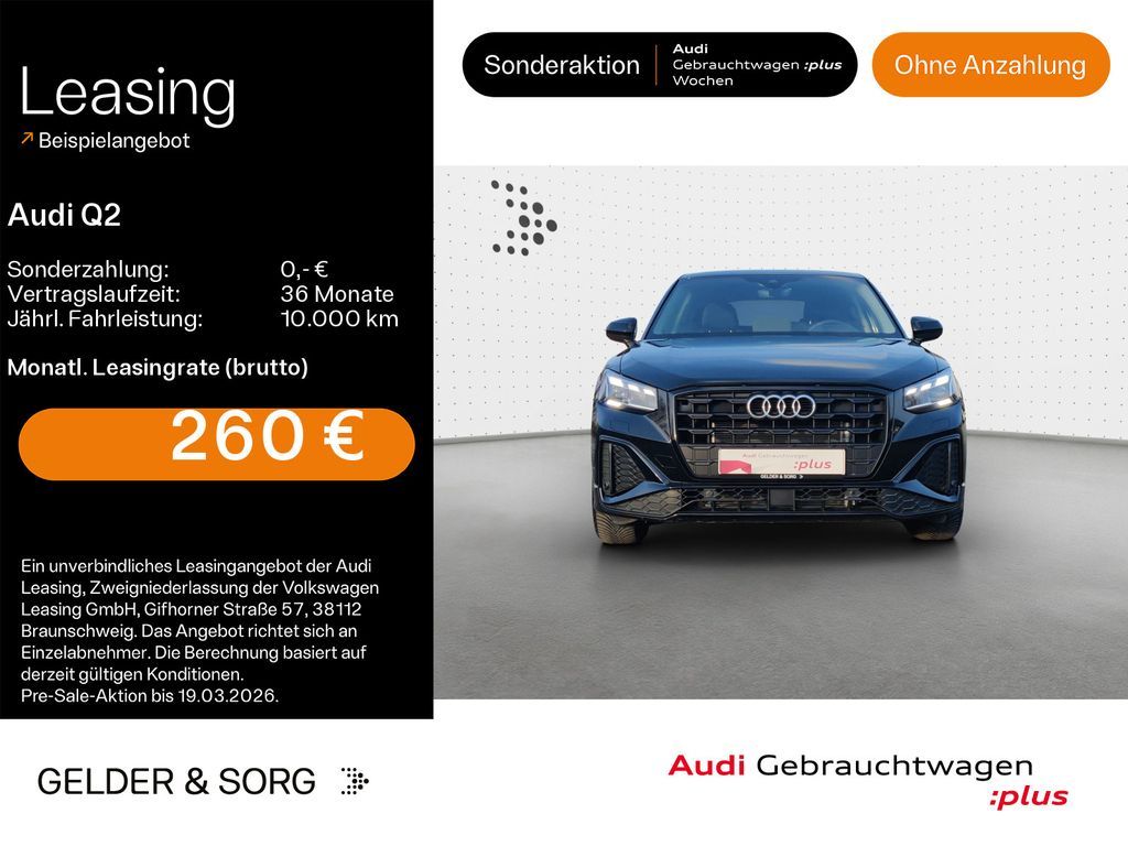 Audi Q2 30 TFSI S line GRA*Matrix*AHK*CarPlay*virtual Leasing