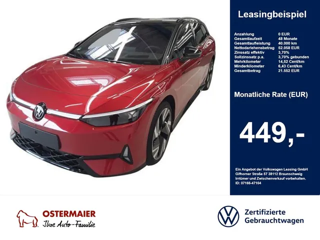 Volkswagen ID.7 Tourer GTX 340PS 4M NP.81T ACC.5J-G.WÄRMEPU