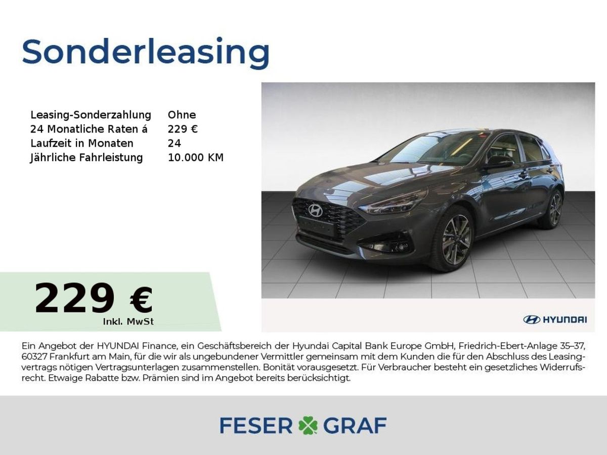 Hyundai i30 ADVANTAGE DCT NAVI LED SHZ LHZ CARPLAY KLIMA Leasing