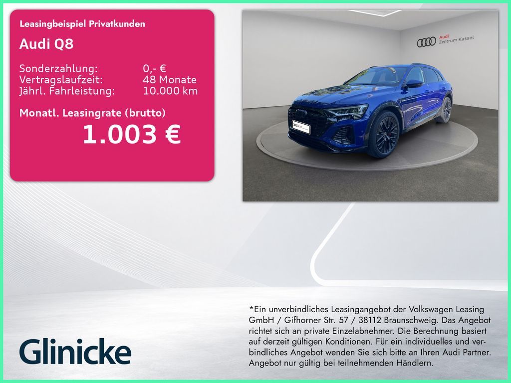 Audi Q8 55 e-tron qu. S line Matrix B&O Pano HuD AHK Leasing