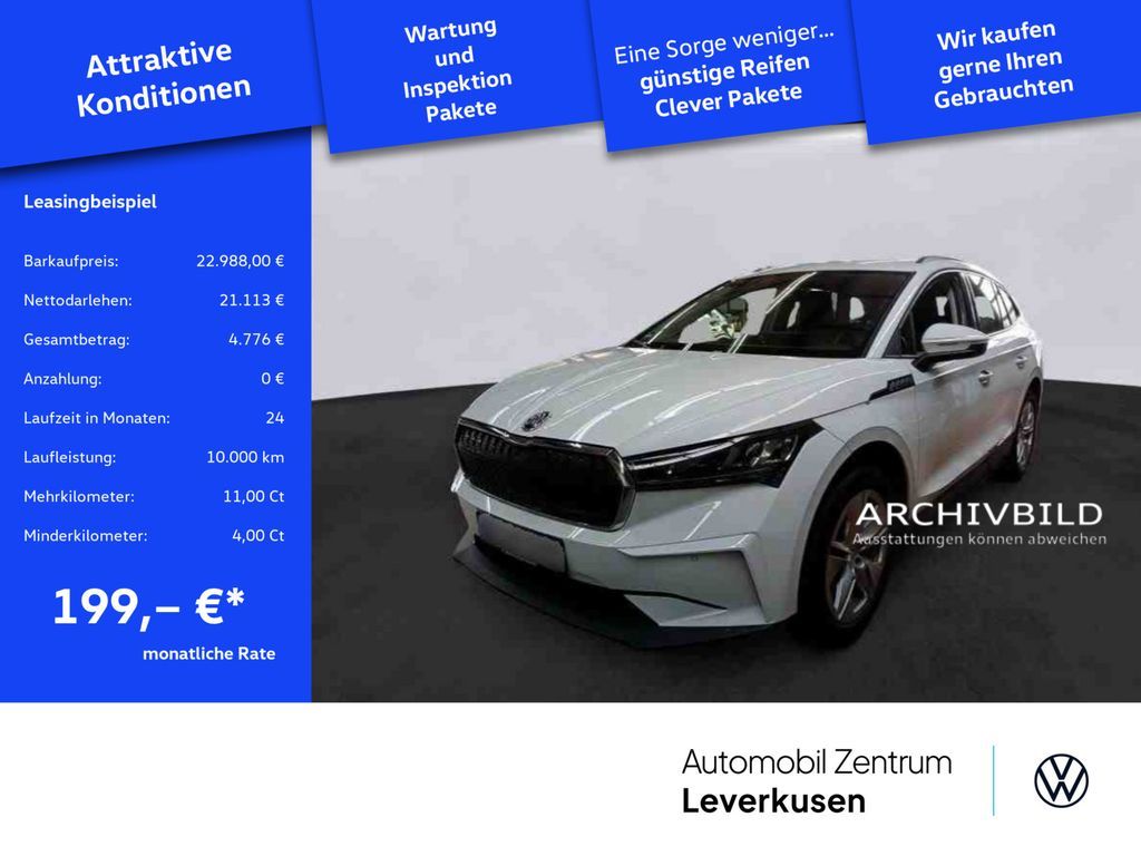 Skoda Enyaq iV Loft LEDER VIRT CARPLAY LED PORT NAVI Leasing
