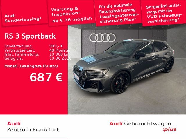 Audi RS3 Sportback KAMERA+HUD+280KMH+MATRIX+SONOS+ACC Leasing