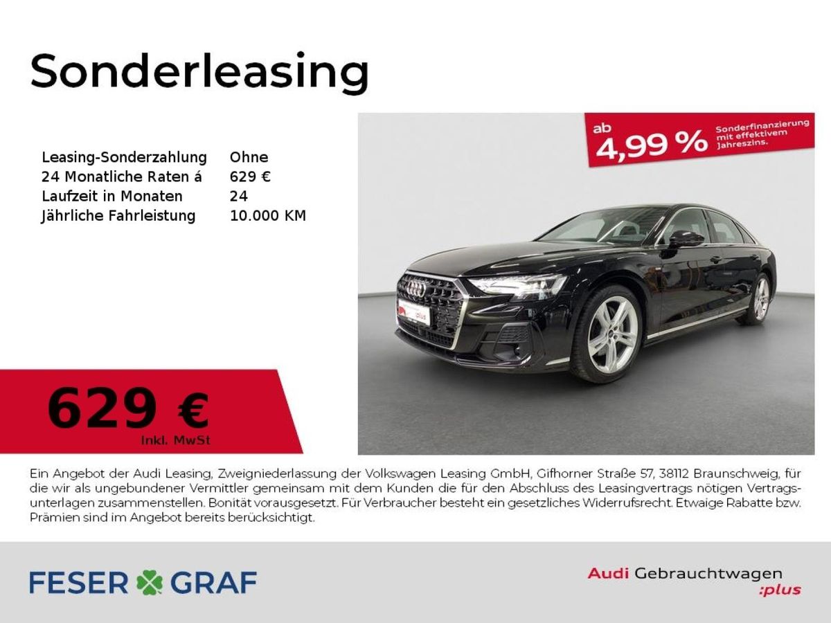 Audi A8 S line 50 TDI qu. Pano HUD Stdhz. 360° Leasing