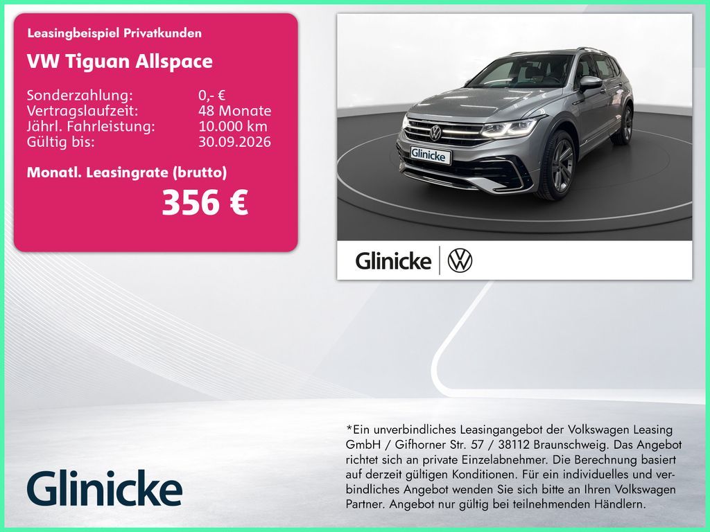 Volkswagen Tiguan Allspace 2.0 TDI 4M R-Line AHK Pano Matri Leasing