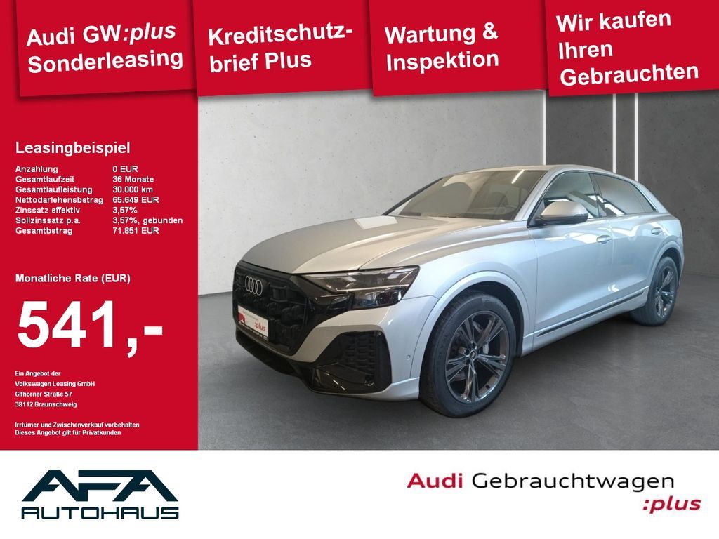 Audi Q8 45 TDI qu. tiptr. Luft*AHK*360°*Opt.Schwarz Leasing