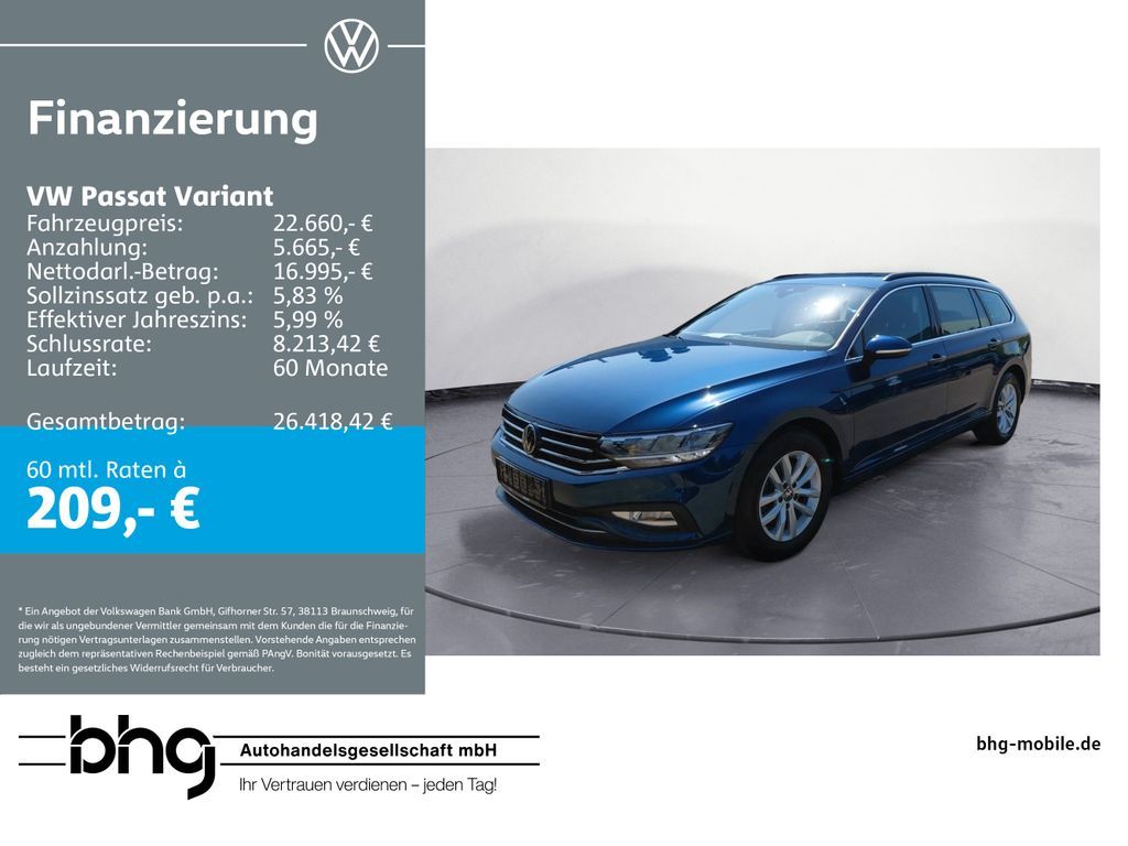 Volkswagen Passat Variant 1.5 TSI BUSINESS Leasing