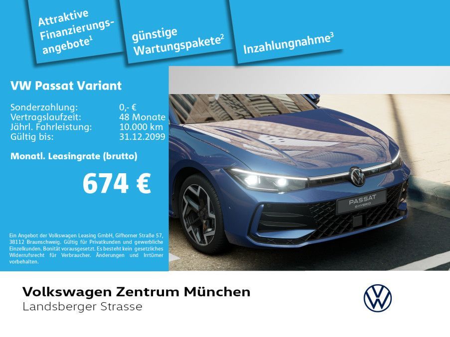 Volkswagen Passat Variant 1,5 l GTE R-Line Leder AHK IQ.Lig Leasing