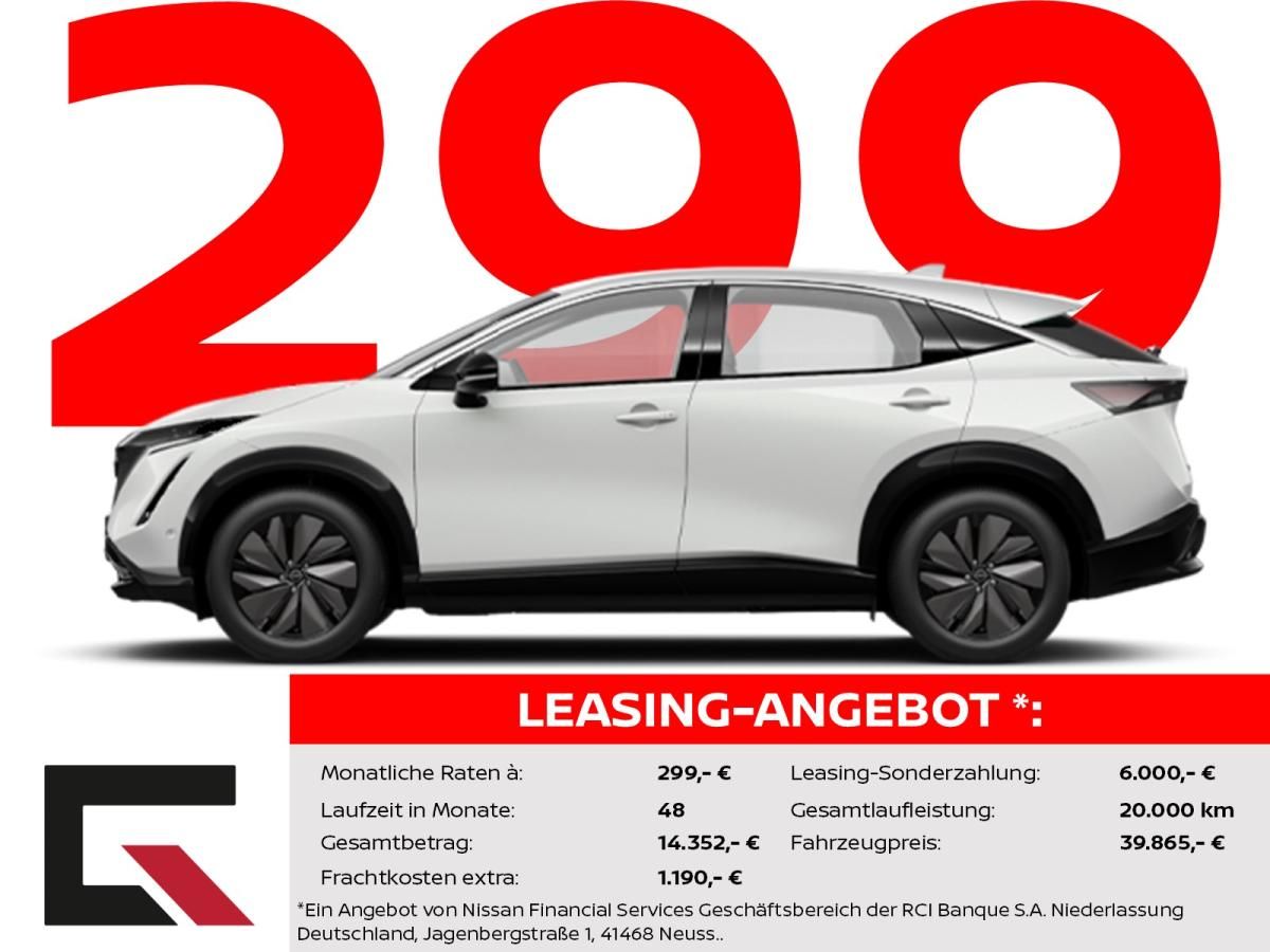 Nissan Ariya 63kWh 2025 /Winter/Navi/Carplay/CCS/22kWh OBC Leasing