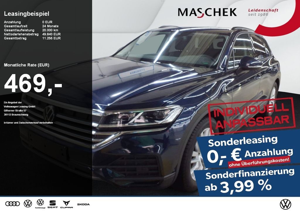 Volkswagen Touareg 3.0 TDI Luftfwk AHK Kamera Leder AHK Luf Leasing