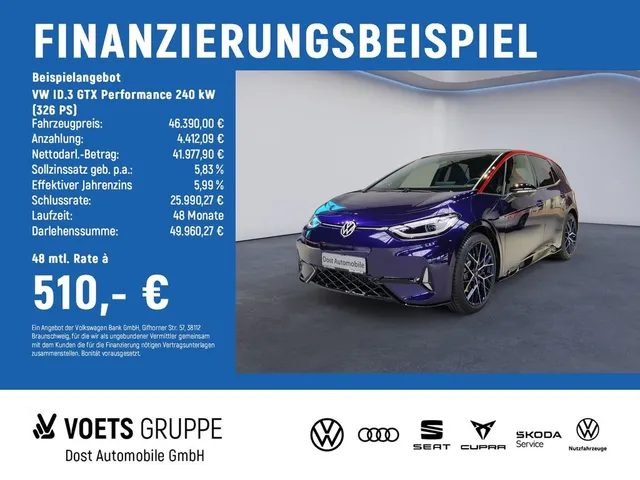 Volkswagen ID.3 GTX Performance 240 kW (326 PS) Fire+Ice