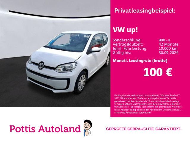 Volkswagen up! 1.0 MPI KAMERA PDC KLIMA BLUETOOTH Leasing