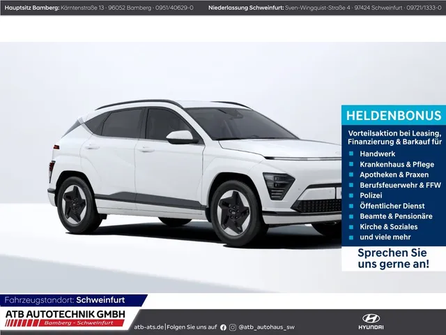 Hyundai KONA Elektro Prime 65kWh 204PS LED ACC El. Heckk