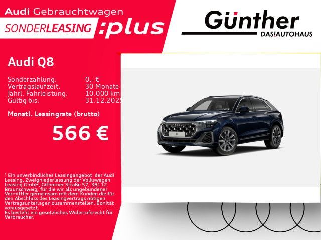 Audi Q8 55 TFSI S line quattro + Winterräder, Luftfederung, Pano, HUD Leasing