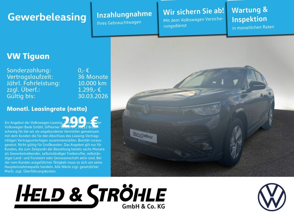 Volkswagen Tiguan R-Line 2,0l TSI DSG WKR BLK ParkAssistPro Leasing