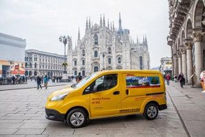 50 Exemplare des Elektroauto Nissan e-NV200 werden an DHL in Italien geliefert. Bildquelle: Nissan