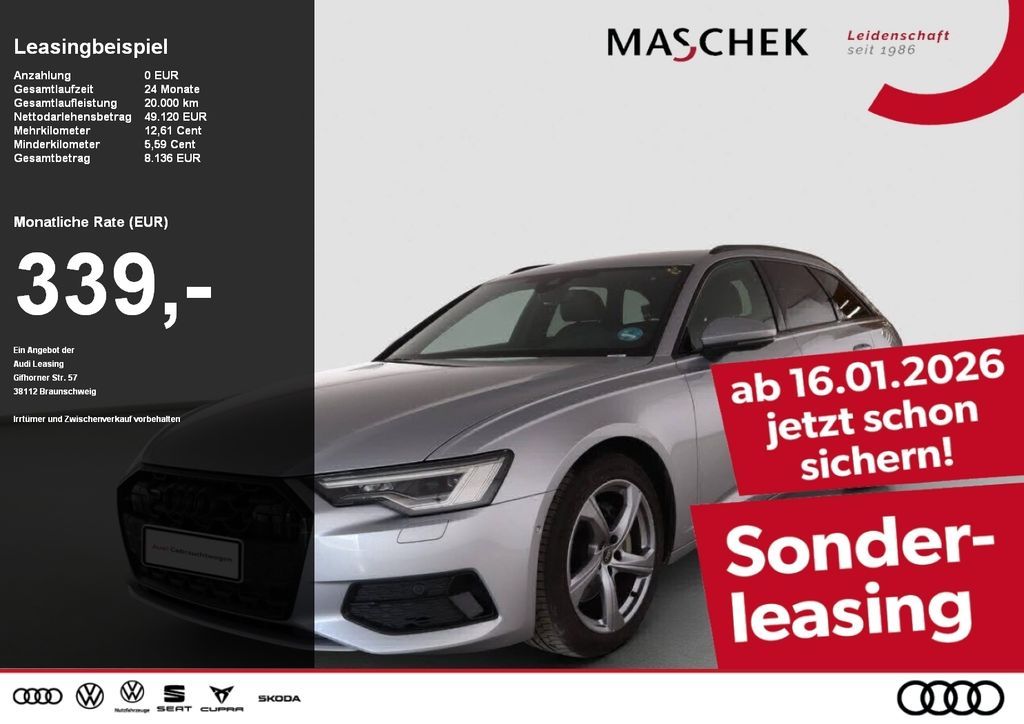 Audi A6 Avant 45 TDI AHK Black Matrix Memory ACC Kame Leasing