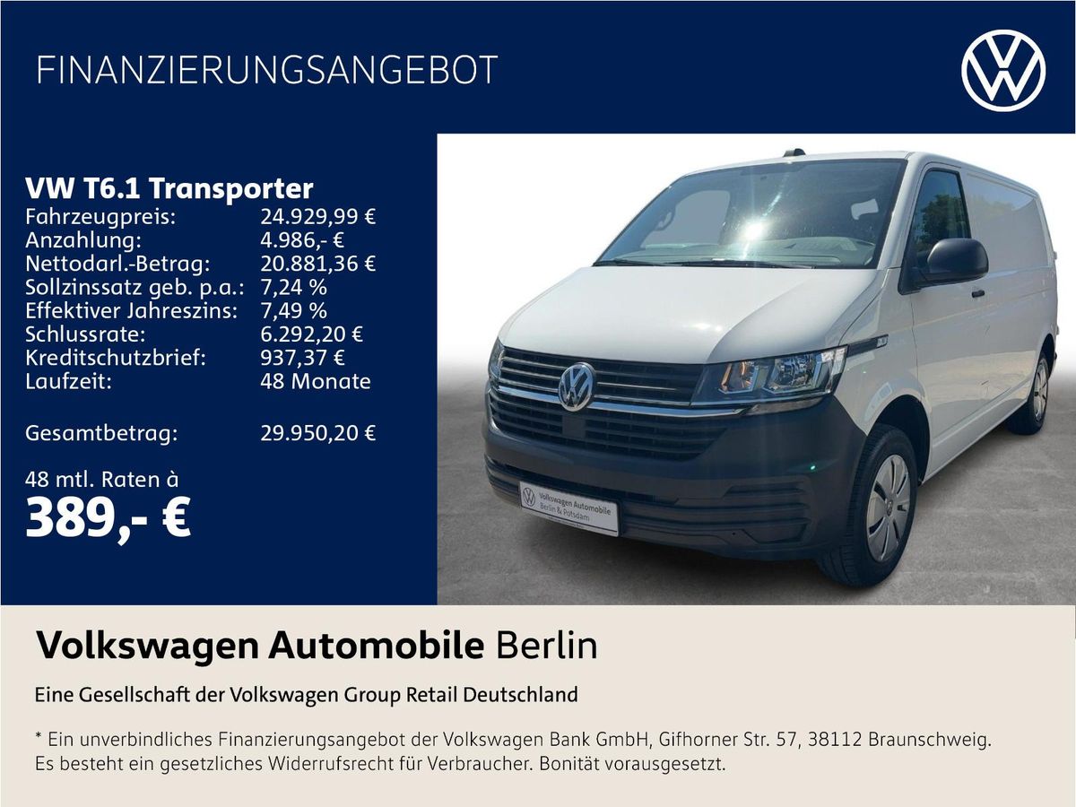 Volkswagen T6.1 Kasten 2.0 TDI EcoProfi L1H1 (EURO 6d) Leasing